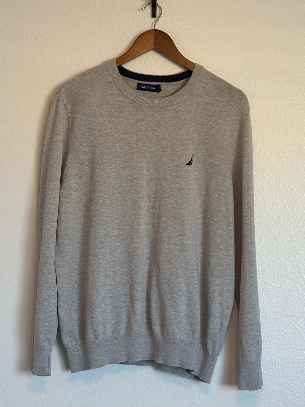 Nautica Men's Crewneck Sweater - Light Gray